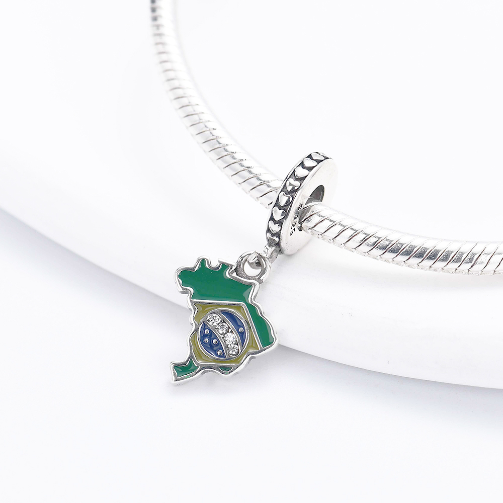 925 Sterling Silver Fashion Ch - Puzzle Map World 评论和价格