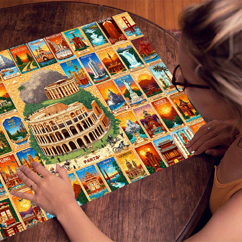 500/1000pcs Paper Jigsaw Puzzl - Puzzle Map World 评论和价格