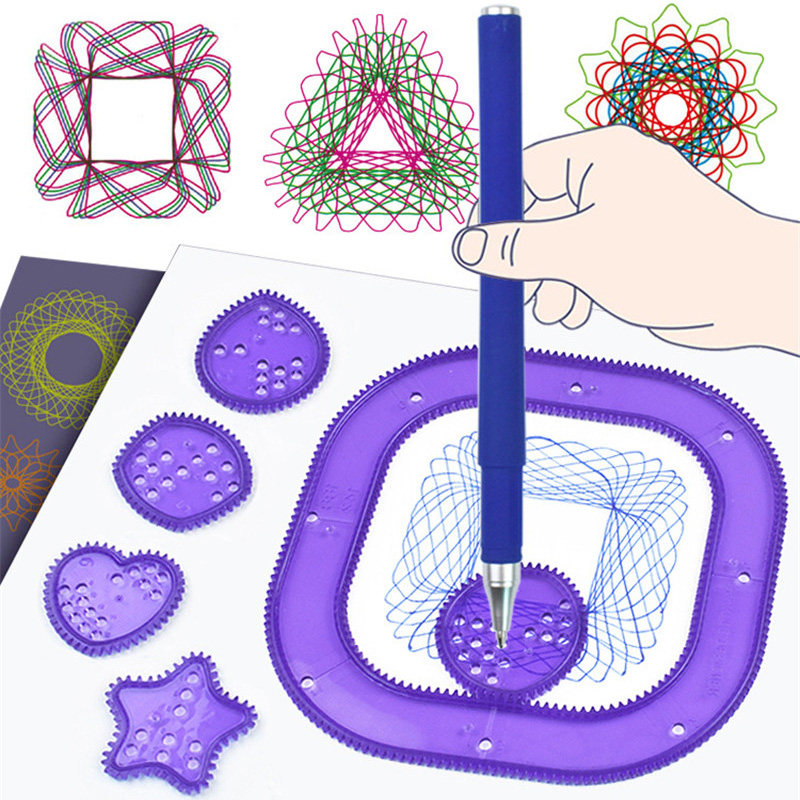 Funny Spirograph Drawing Toys  - Kids Education Template 评论和价格