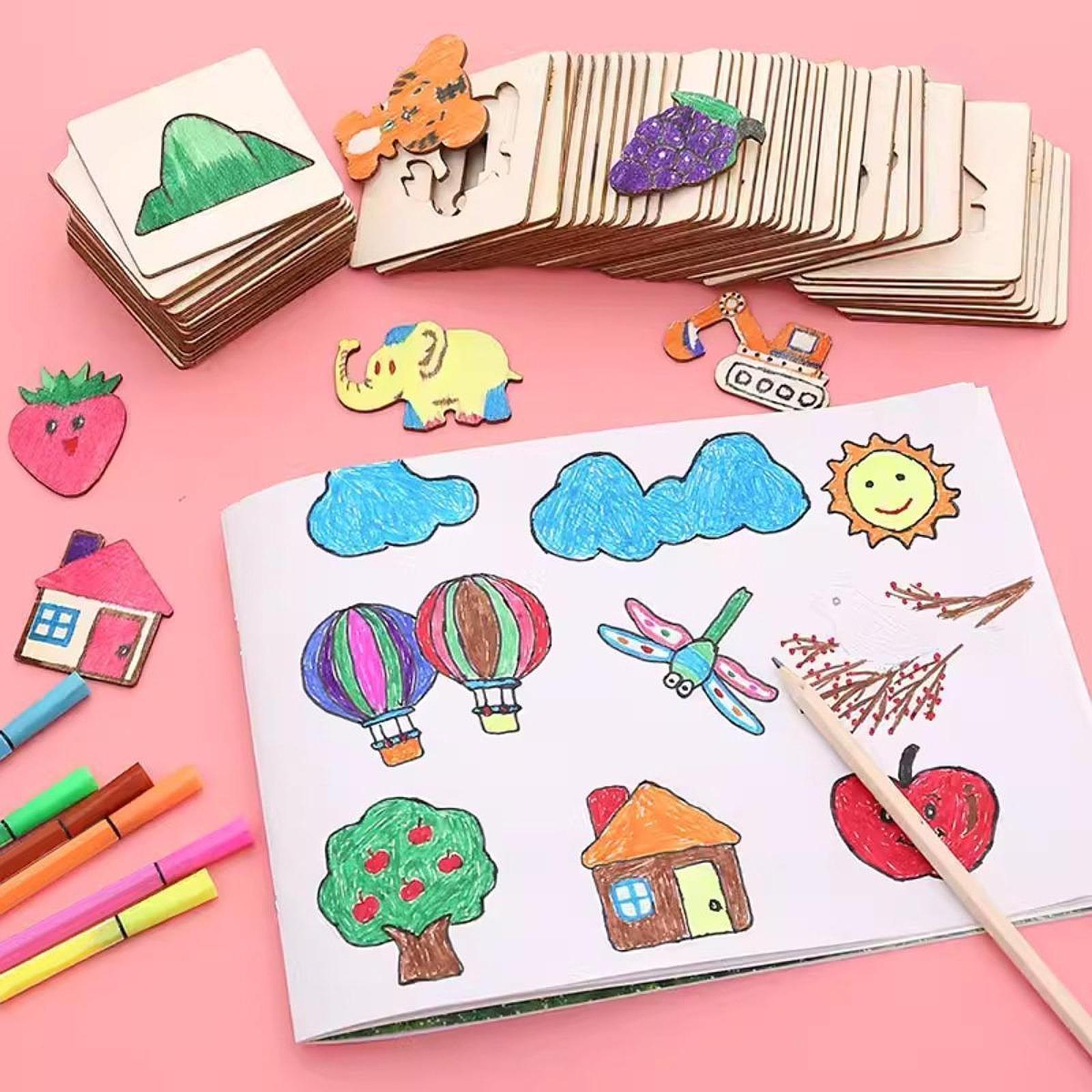 Kids Drawing Stencils Wooden G - Kids Education Template 评论和价格