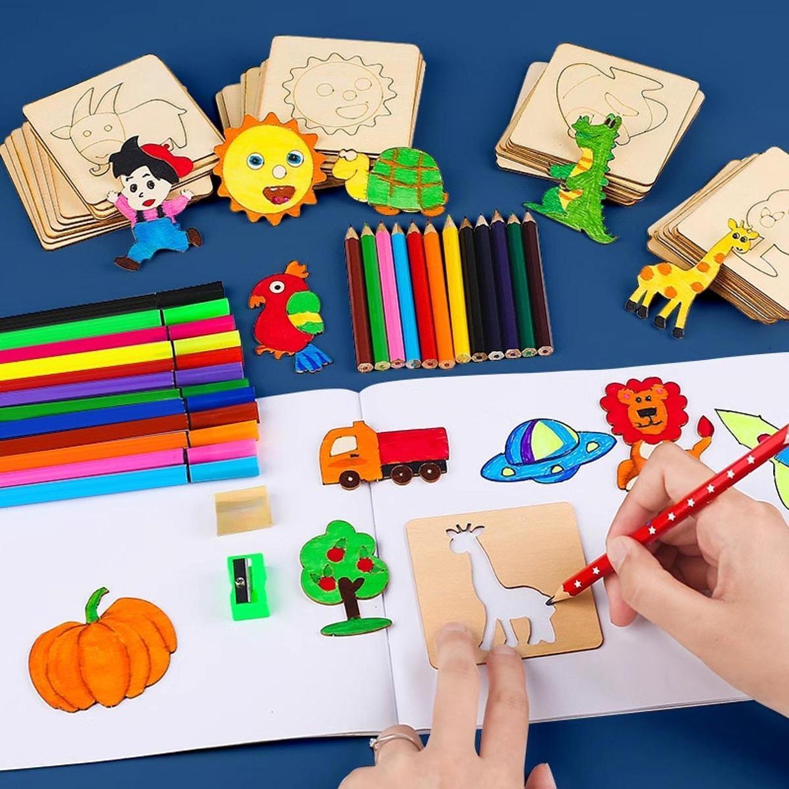 Kids Drawing Stencils Wooden G - Kids Education Template 评论和价格