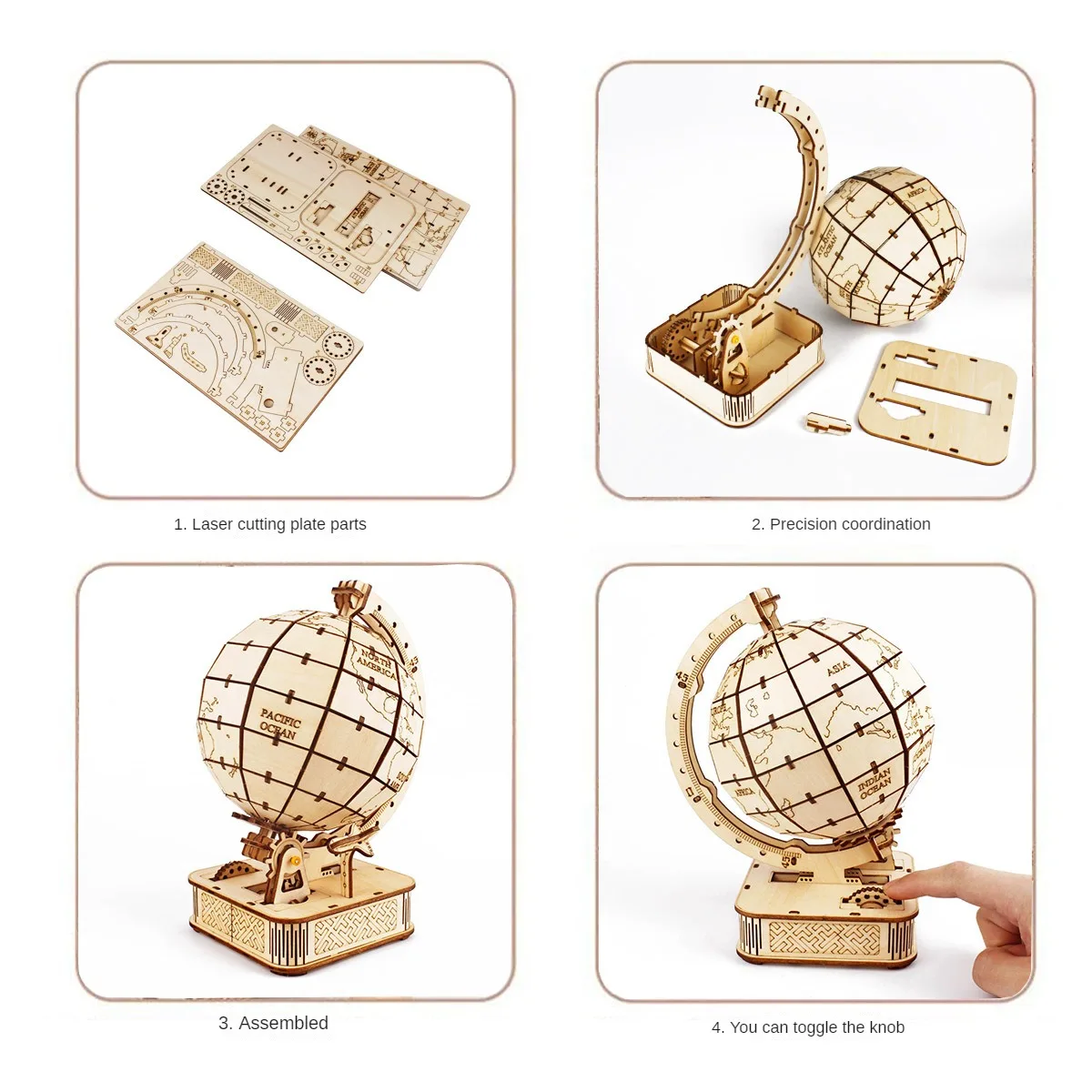 3D Globe Wooden Puzzle Toy Mec - Puzzle Map World 评论和价格