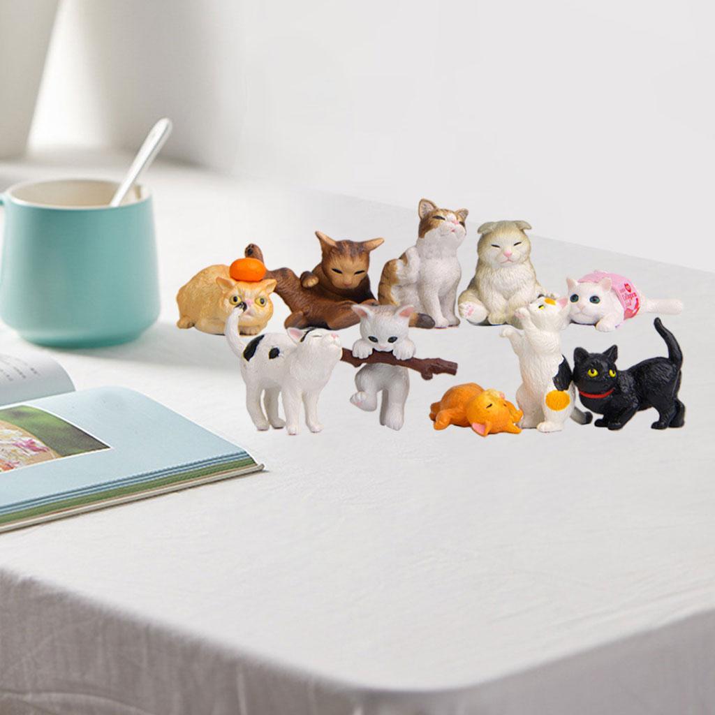 10 PCS PVC Cat Figures Statues - Kids Education Learn Tv 评论和价格