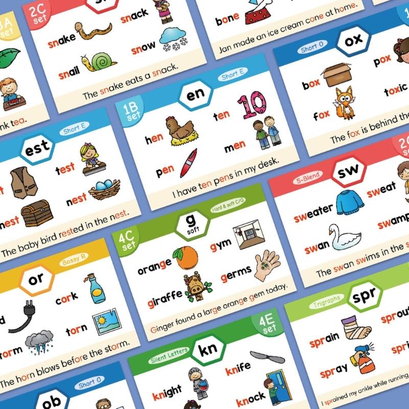 Phonics Learning Flash Cards S - Phonics Card Game 评论和价格