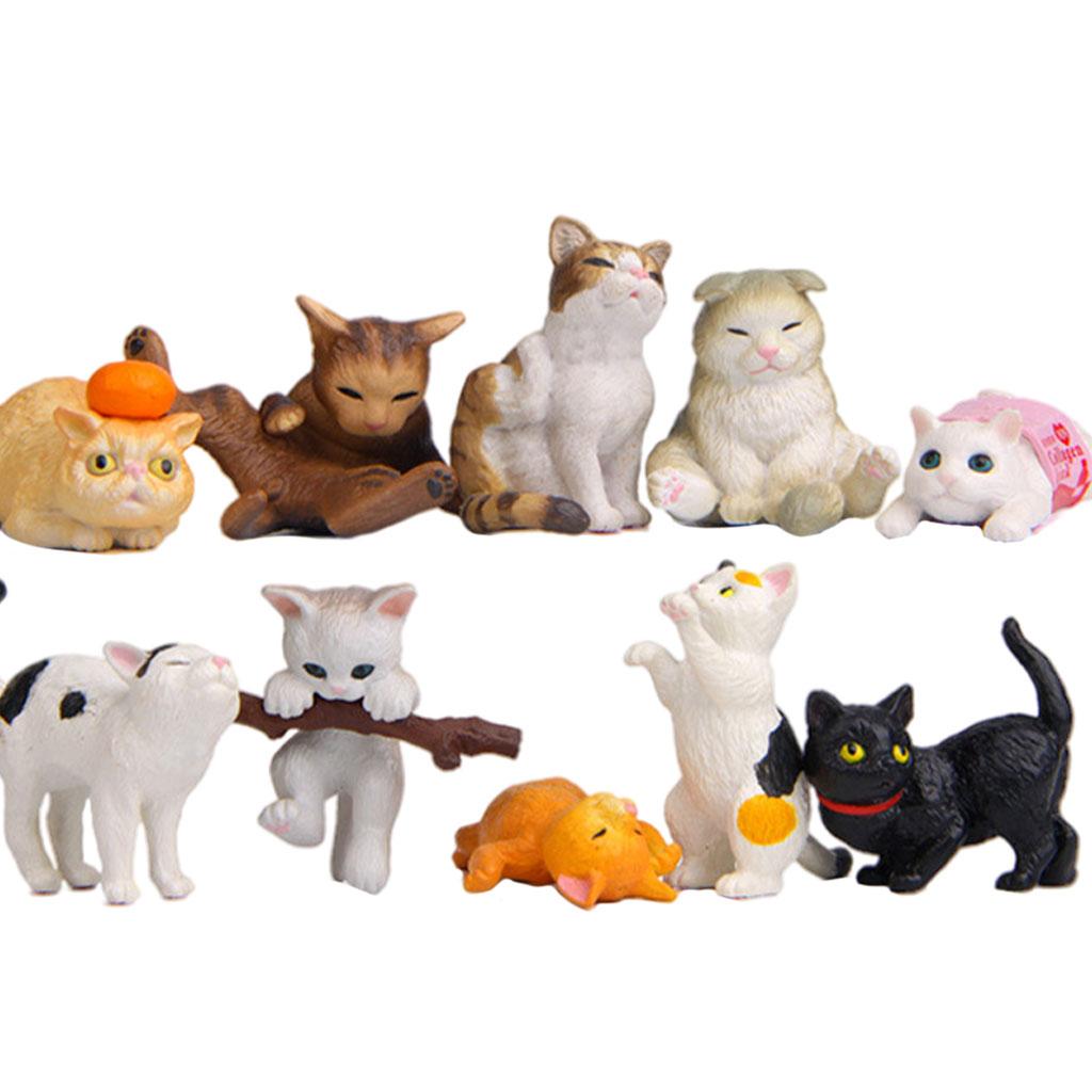 10/Set Adorable Cat Figures St - Kids Education Learn Tv 评论和价格
