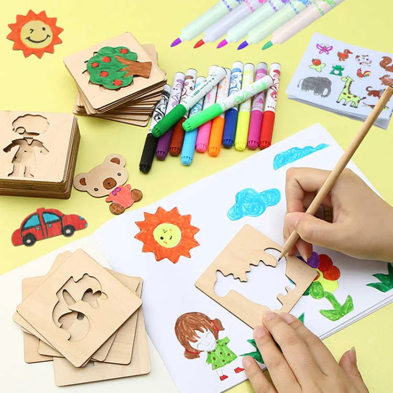 Kids Drawing Toys Montessori D - Kids Education Template 评论和价格