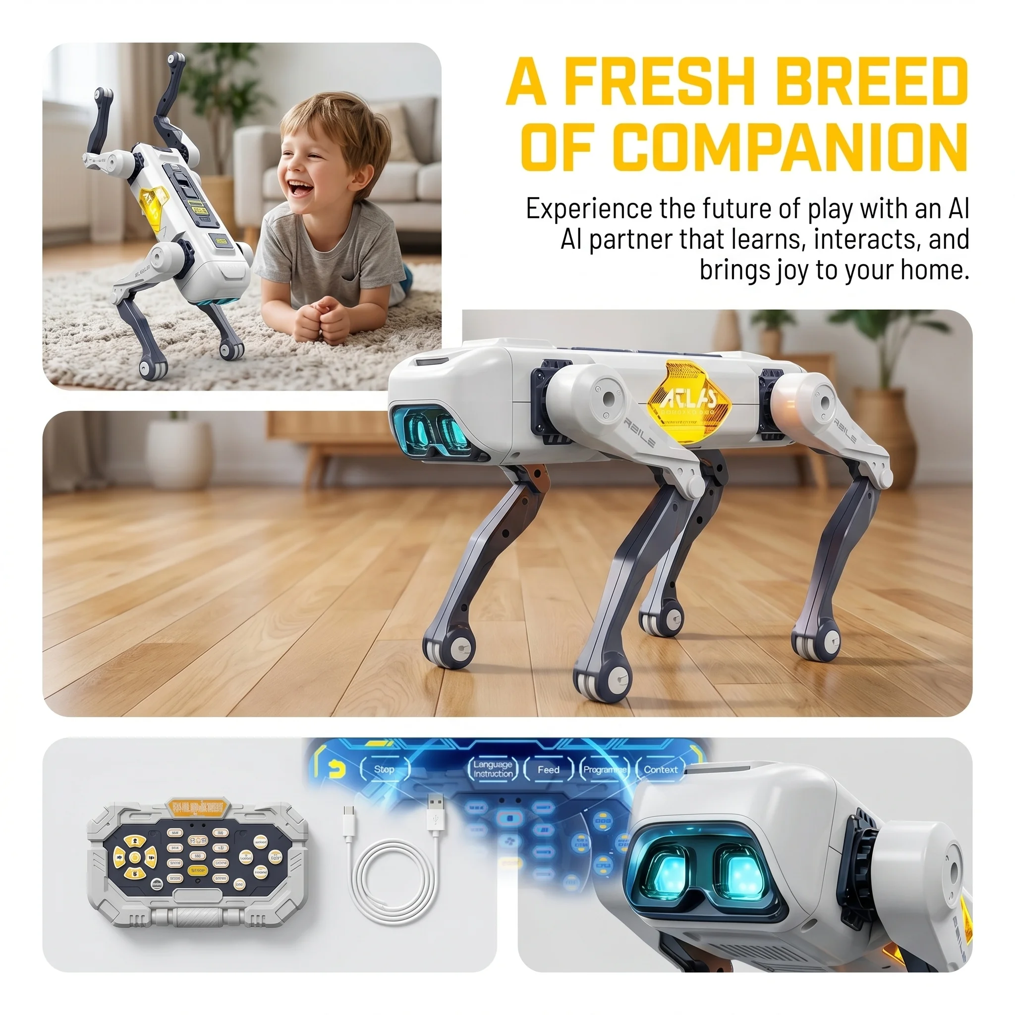AI Smart Robot Dog, Voice & AP - Kids Education Gift 评论和价格