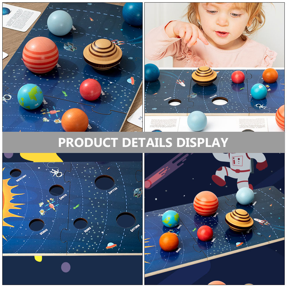 Wooden Solar System Puzzle for - Kids Education System 评论和价格
